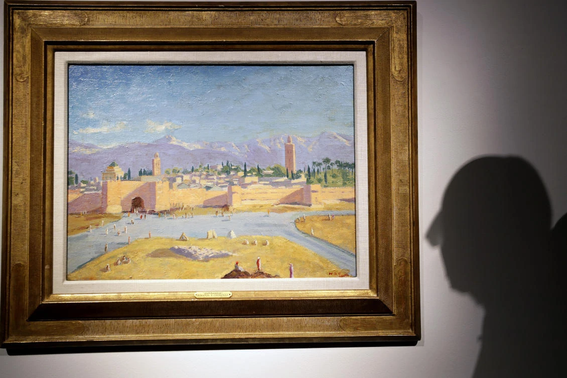 Angelina Jolie sells Morocco painting Churchill gave to FDR