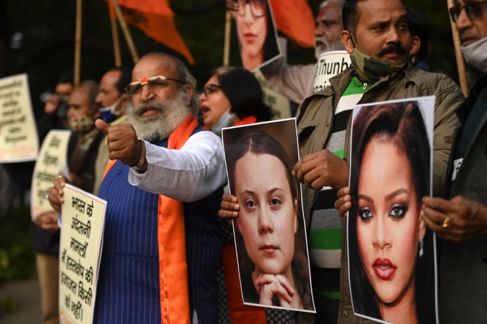 Indian government hits back at celebrity social media posts supporting farmers’ protests