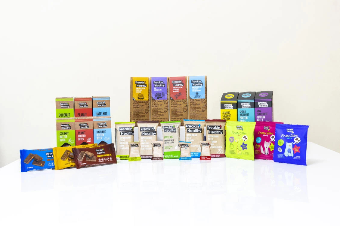 Plant-based snack food startup Freakin’ Healthy was established in 2018 by a Saudi-born Lebanese-Canadian entrepreneur. (Supplied)