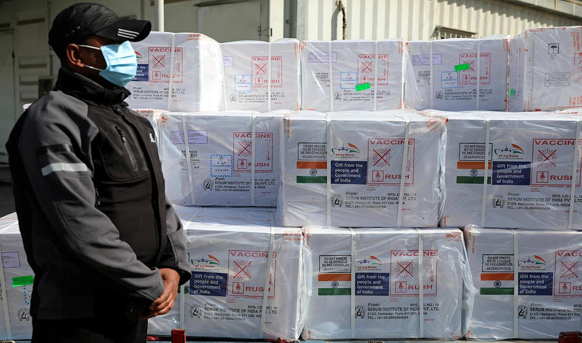 Health workers, security force members, teachers and government employees would receive the COVID-19 vaccine first, said a Health Ministry spokesman. (AP)