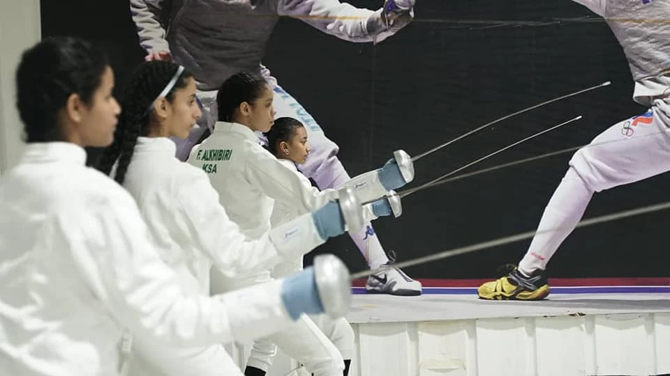 Inspired by her father’s athletic career, Ruba Al-Masri took up fencing three years ago, and has since claimed silver and gold medals in local and international championships. (Supplied)
