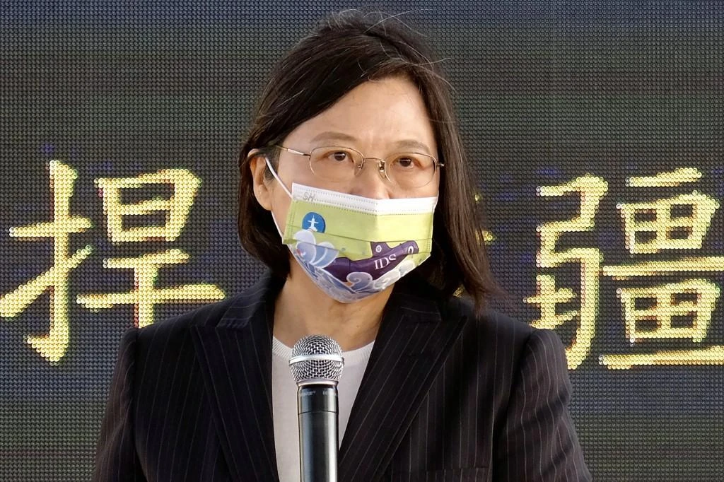 President Tsai Ing-wen said that US military support remains firm even as China sends increasing numbers of military aircraft into Taiwan’s southwestern airspace. (AFP)
