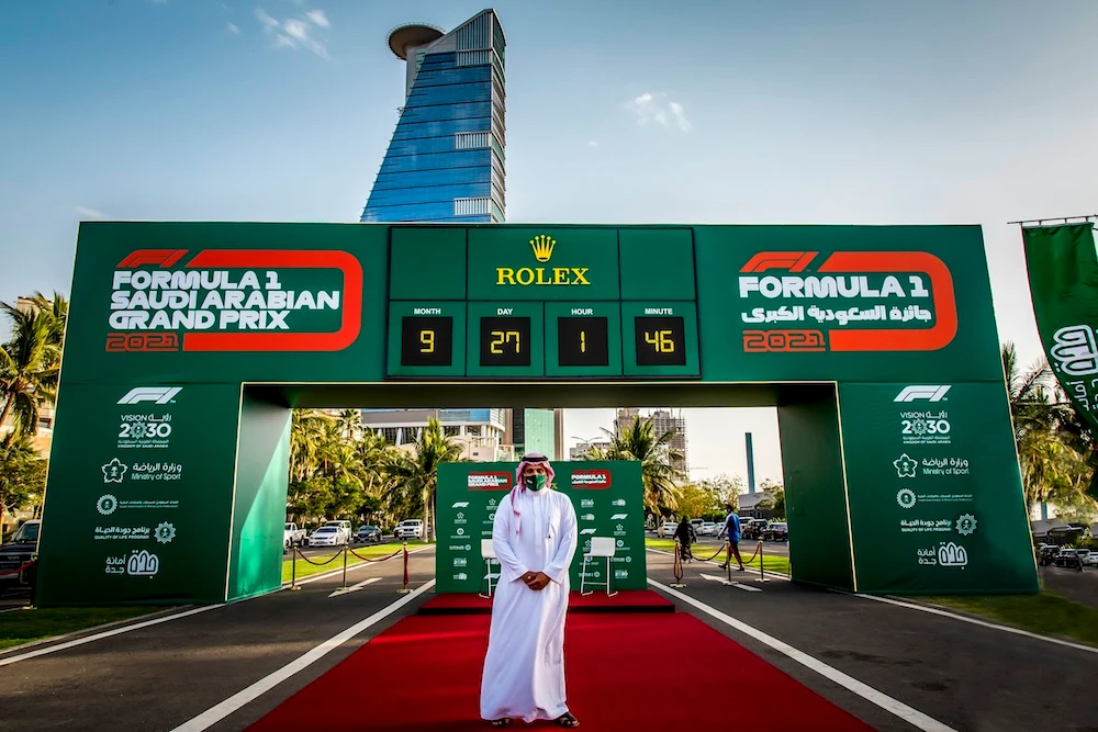 From Tuesday until at 7 p.m. local time on Dec. 5, the clock will count down to the lights out start of the Kingdom’s first Grand Prix. (Supplied)