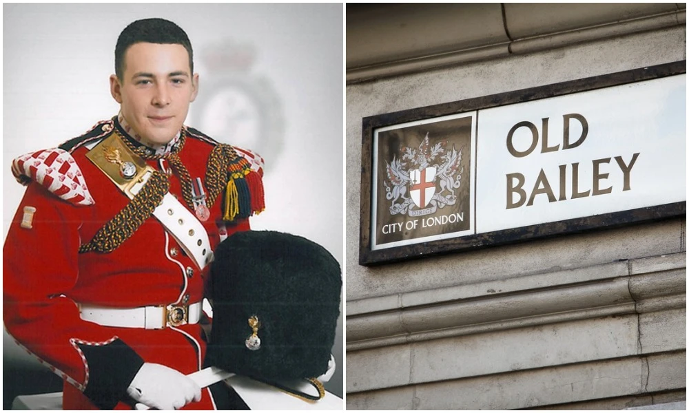 Sahayb Abu, 27, on trial at the Old Bailey in London for allegedly planning a terror attack rapped about British soldier Lee Rigby (L) who was murdered in 2013 by two Islamist extremists. (AFP/Shutterstock/File Photos)