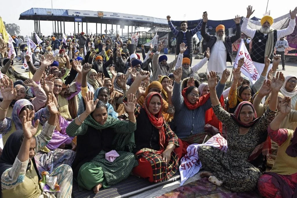 India’s clampdown on Twitter accounts comes as thousands of farmers have camped outside the capital for months to protest new agricultural laws they say will devastate their earnings. (AFP)