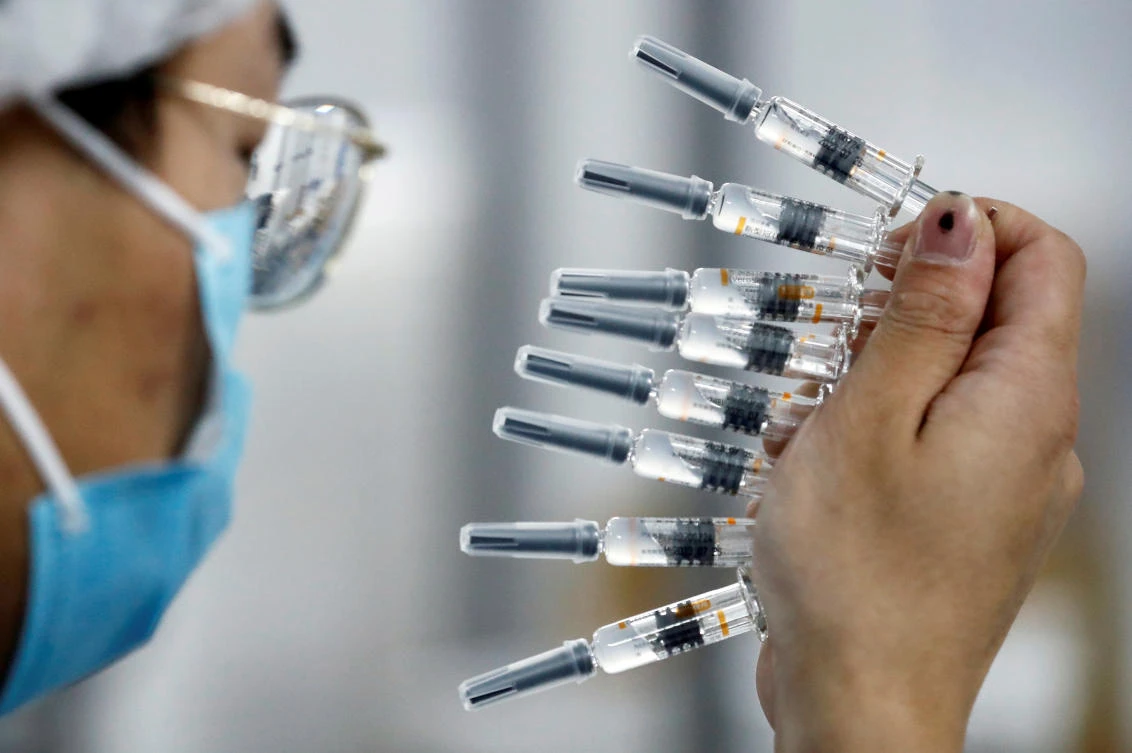 About 100,000 of the 600,000 Sinovac doses will be given to soldiers and the rest for medical workers. (Reuters)