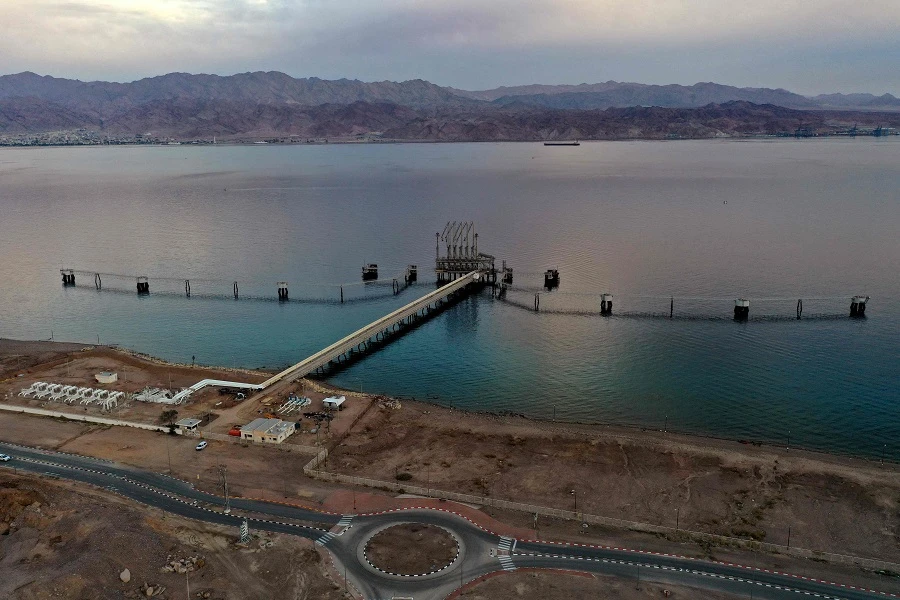 The agreement to bring Emirati crude oil by tanker to a pipeline in the Red Sea port of Eilat was signed after Israel normalized ties with the Gulf Arab nation late last year. (AFP)