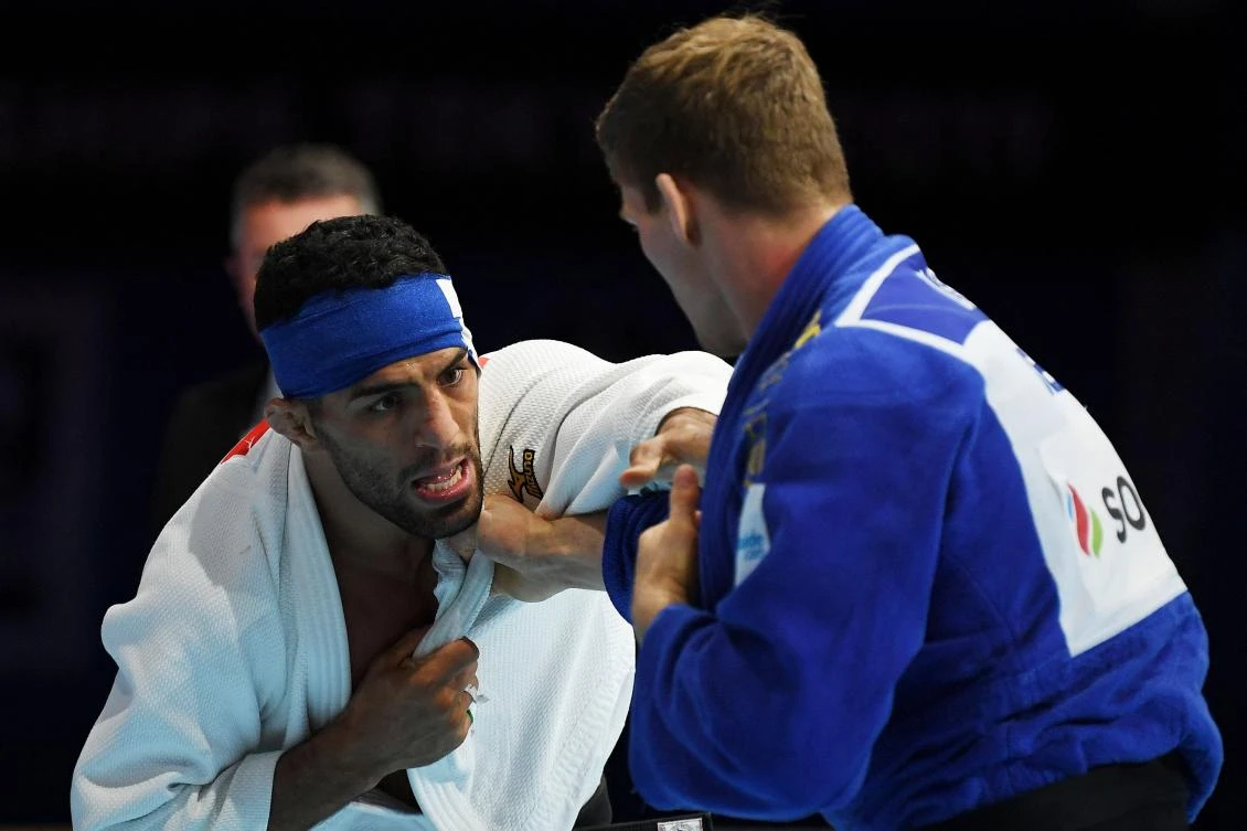 Israeli media on Tuesday hailed as “historic” the arrival of Iranian-born former world champion judoka Saeid Mollaei, who now competes for Mongolia and has criticized the Iranian regime. (AFP)