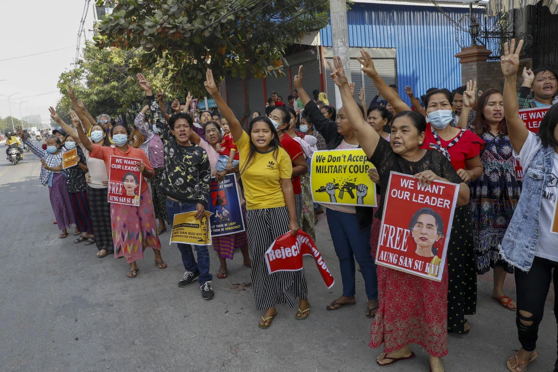 The Myanmar unrest has revived memories of bloody suppression of protests under previous juntas. (AP)
