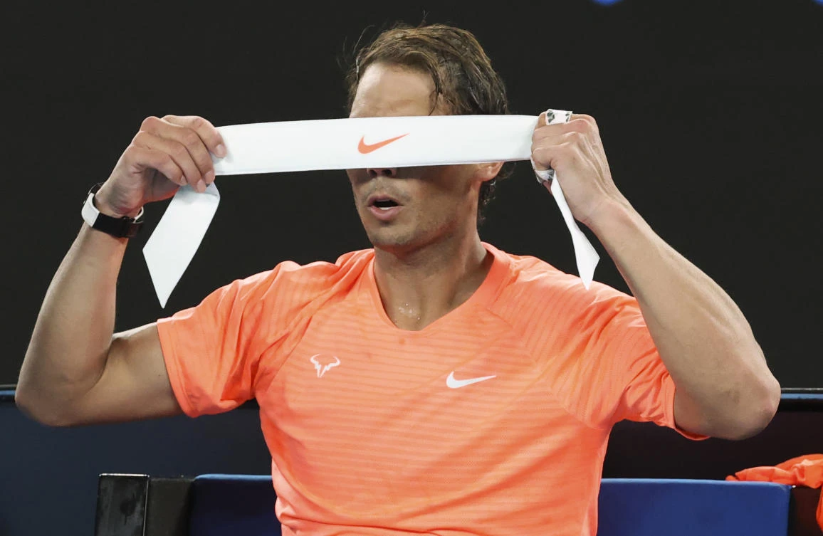 Greece’s Stefanos Tsitsipas beat Rafael Nadal for just the second time from eight matches. (AP)