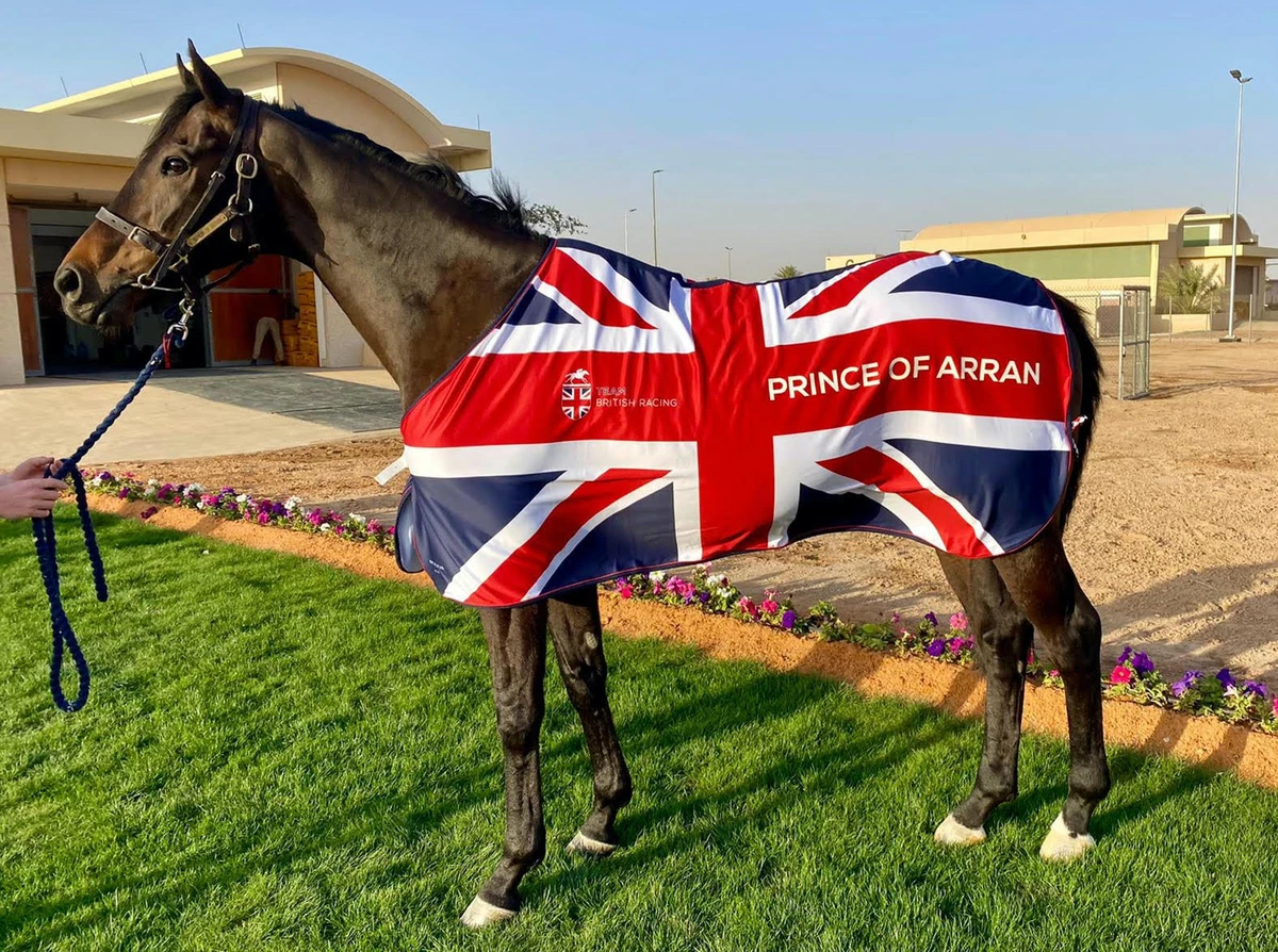 Prince of Arran in Riyadh ahead of the Saudi Cup. (Supplied/Charlie Fellowes Racing)