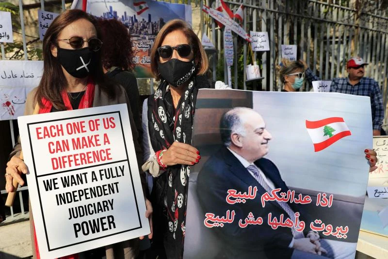 Families of Beirut blast victims protest judge’s removal from investigation