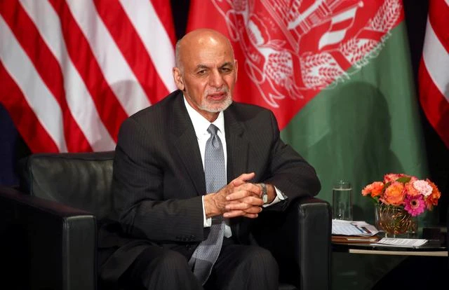 Afghanistan's President Ashraf Ghani attends a meeting with U.S. Vice President Mike Pence during the annual Munich Security Conference in Munich, Germany February 16, 2019. (Reuters)