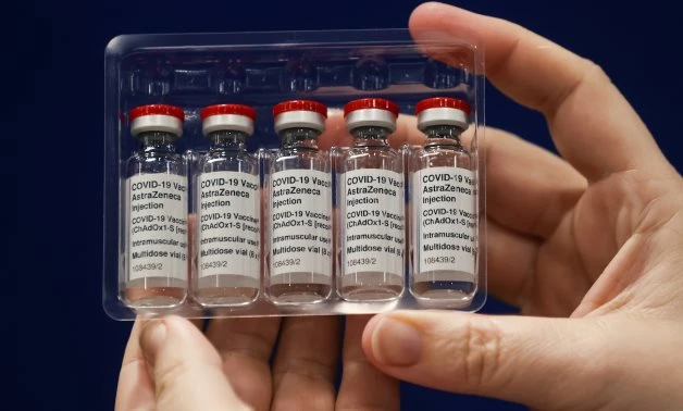 Vials with AstraZeneca's coronavirus disease (COVID-19) vaccine are seen at the vaccination centre in the Newcastle Eagles Community Arena, in Britain, Jan. 30, 2021. (Reuters)