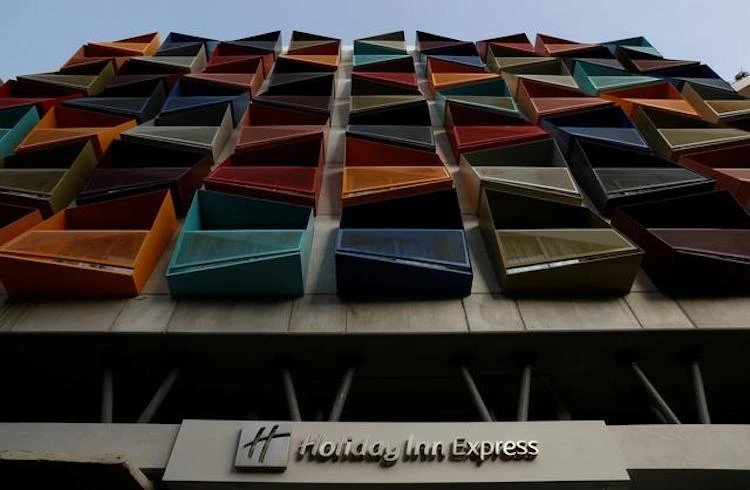 The Holiday Inn Express in St Julian’s, Malta, April 13, 2018. (Reuters)