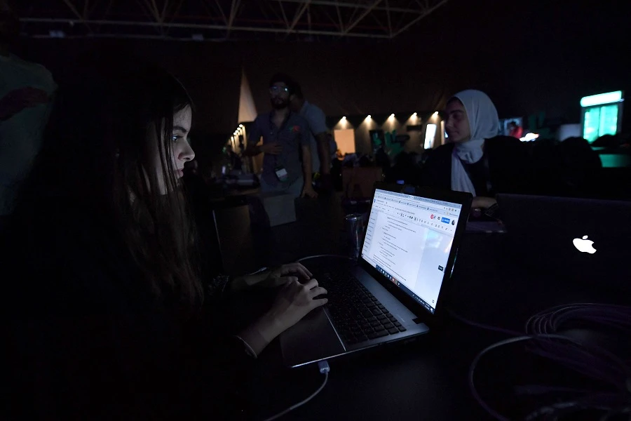 Women attend a hackathon in Jeddah on July 31, 2018, prior to the start of the annual Hajj pilgrimage in the holy city of Makkah. (File/AFP)