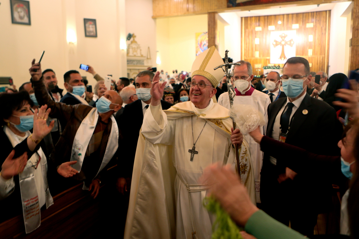 Pope Francis in Mar Youssef Church, Baghdad. (AP Photo)