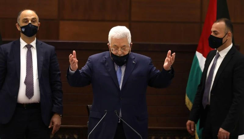 Palestinian President Mahmoud Abbas attends a meeting with Palestinian factions in Ramallah, Israeli-occupied West Bank, Sept. 3, 2020. (Reuters)