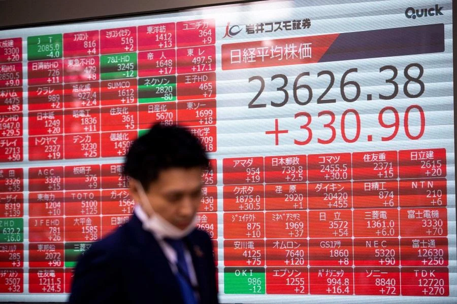 MSCI’s broadest index of Asia-Pacific shares outside Japan edged up 1 percent, after shedding 3.7 percent last Friday. (File/AFP)