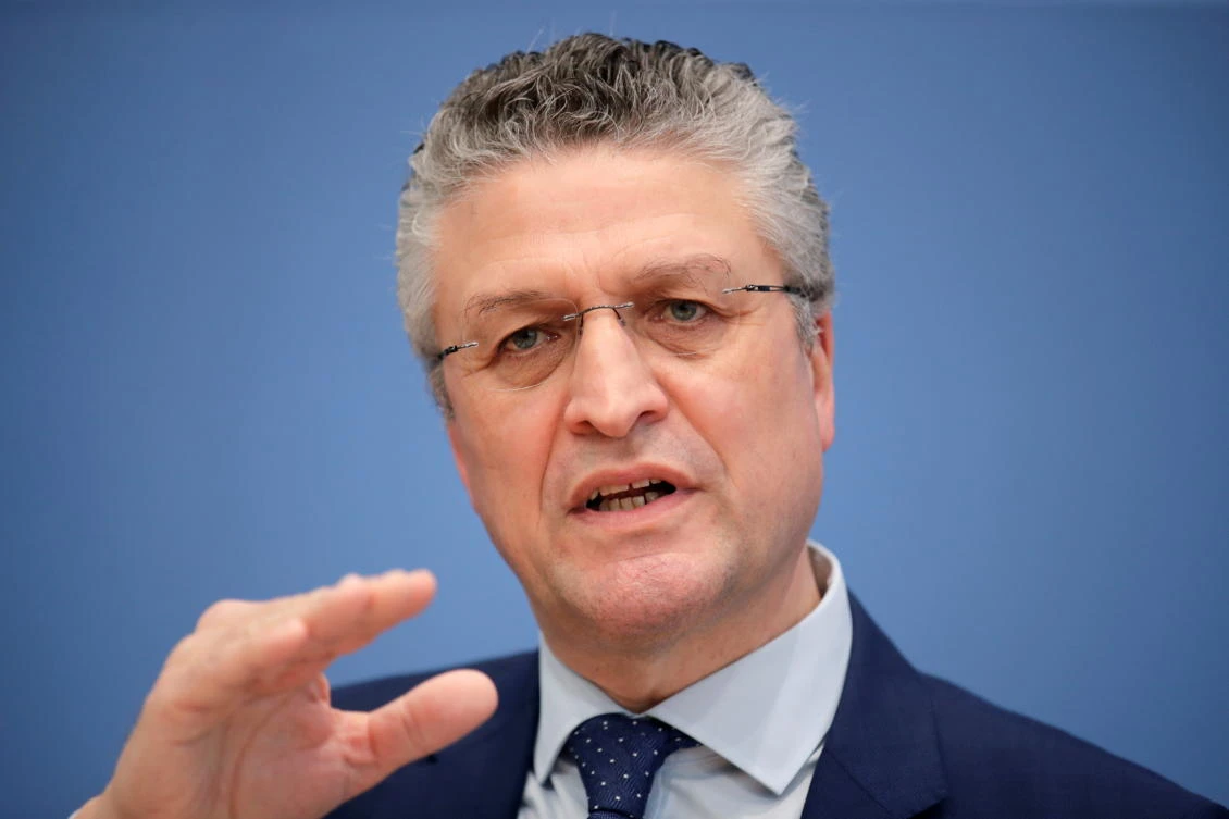 Lothar Wieler, the head of Germany's Robert Koch Institute (RKI) for disease control attends a news conference on the coronavirus disease (COVID-19) pandemic in Berlin, Germany February 26, 2021. (Reuters)