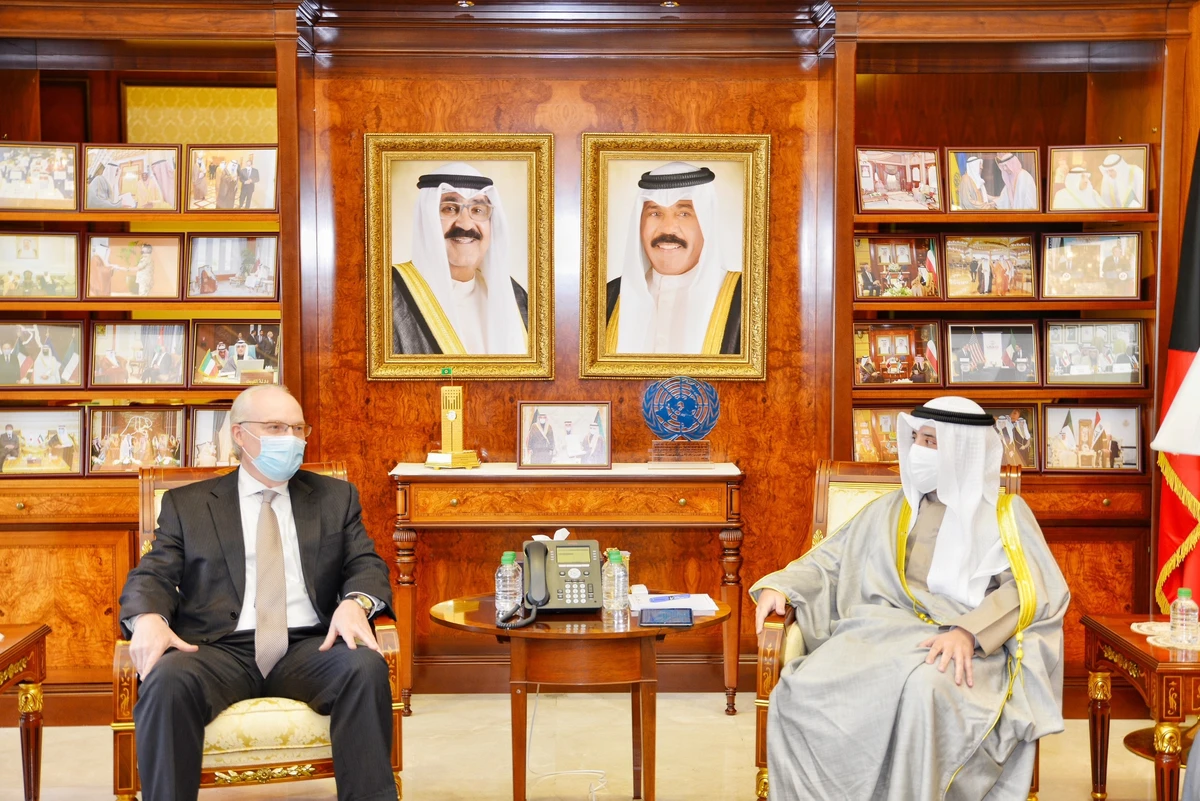 US envoy to Yemen Lenderking meets Kuwaiti foreign minister