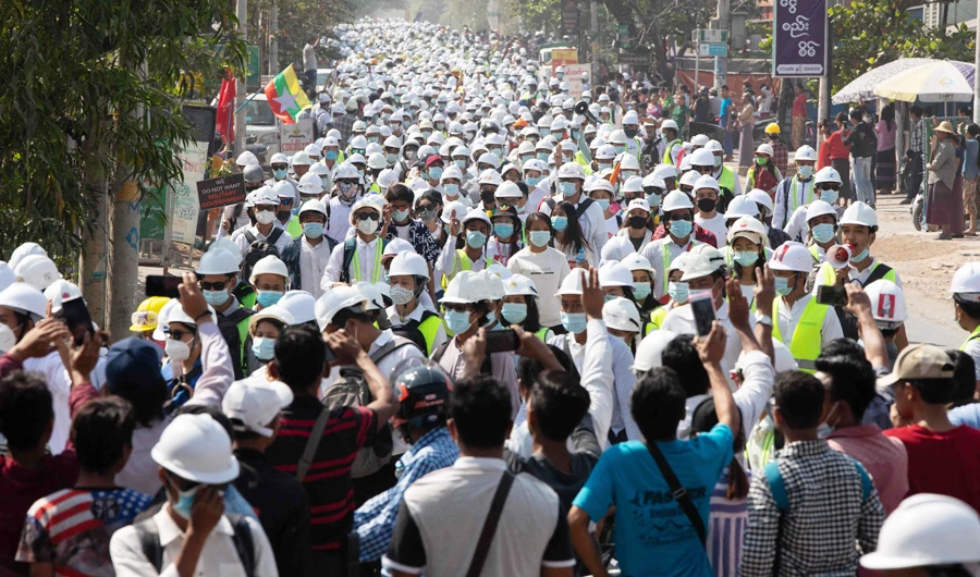 Myanmar paramedics face bullets for treating injured protesters