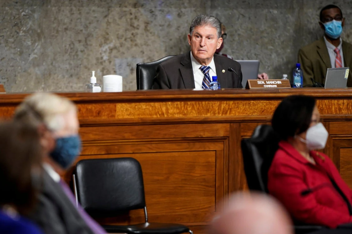 Sen. Joe Manchin of West Virginia, the Democrat who wanted to trim President Joe Biden's showpiece $1.9 trillion COVID-19 relief bill of excess fat. (REUTERS/Joshua Roberts)