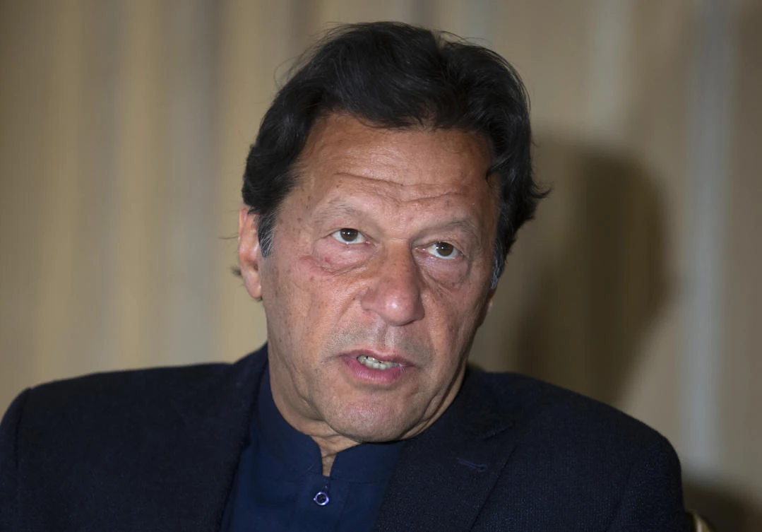 Prime Minister Imran Khan speaks during an interview in Islamabad, Pakistan. Khan will seek a vote of confidence from the National Assembly later this week to prove he enjoys the support of majority in lower house of the parliament despite the defeat of his ruling party’s key candidate in the Senate’s elections a day before, a Cabinet minister said, Thursday, March 4, 2021. (AP)