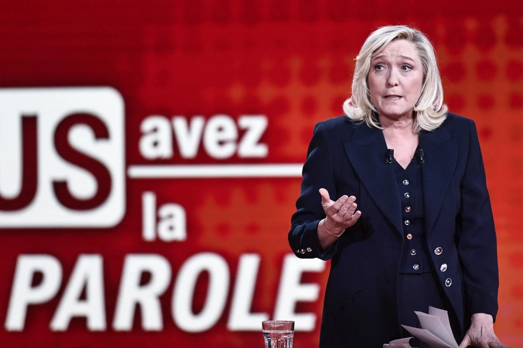 National Rally’s Marine Le Pen will stage her third campaign for the French presidency. (AFP)