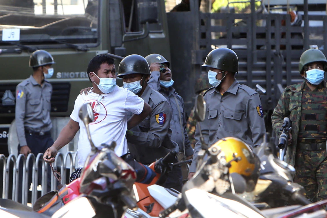 The escalation of violence in Myanmar as authorities crack down on protests against the Feb. 1 coup is adding to pressure for more sanctions against the junta, as countries struggle over how to best confront military leaders inured to global condemnation. (AP)