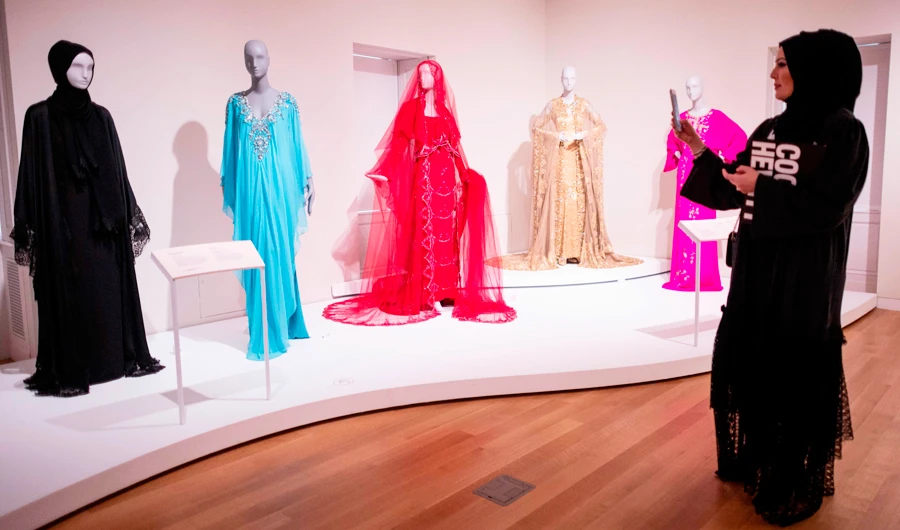 The exhibit is intended to explore the ways in which Muslim women embrace and express style. (AFP)