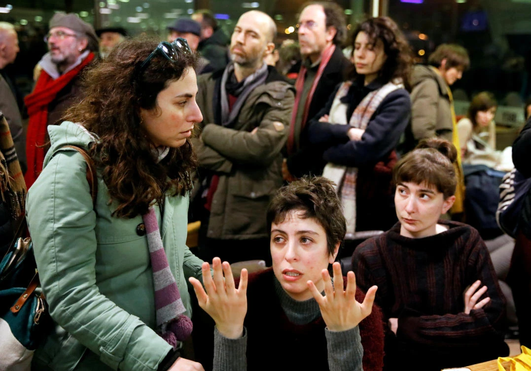 FILE PHOTO: Supporters of Osman Kavala, Turkish businessman and philanthropist, wait for his release from the prison at a roadside cafe, in Silivri, near Istanbul, Turkey, February 18, 2020. (REUTERS)