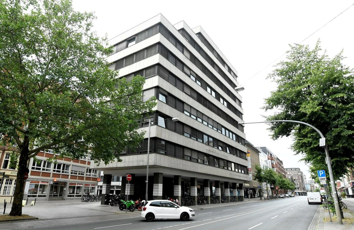 The Greensill Bank is pictured in downtown Bremen, Germany, July 3, 2019. (File/Reuters)