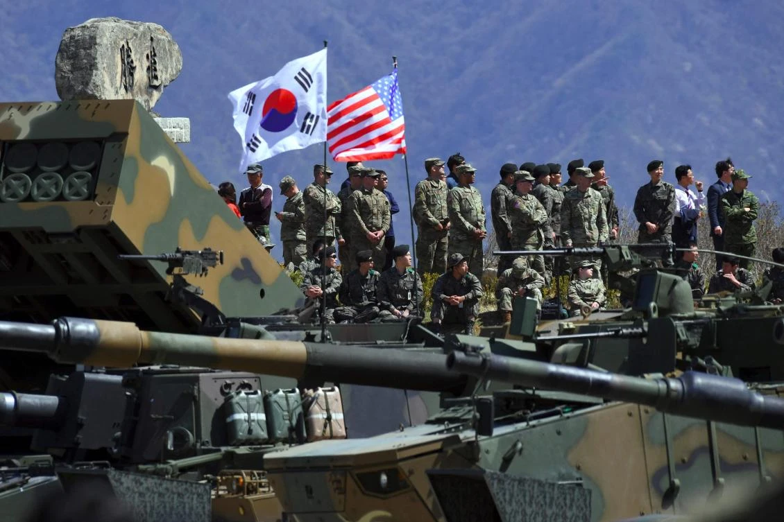 About 28,500 US troops are stationed in South Korea to help defend it against North Korea. (AFP)
