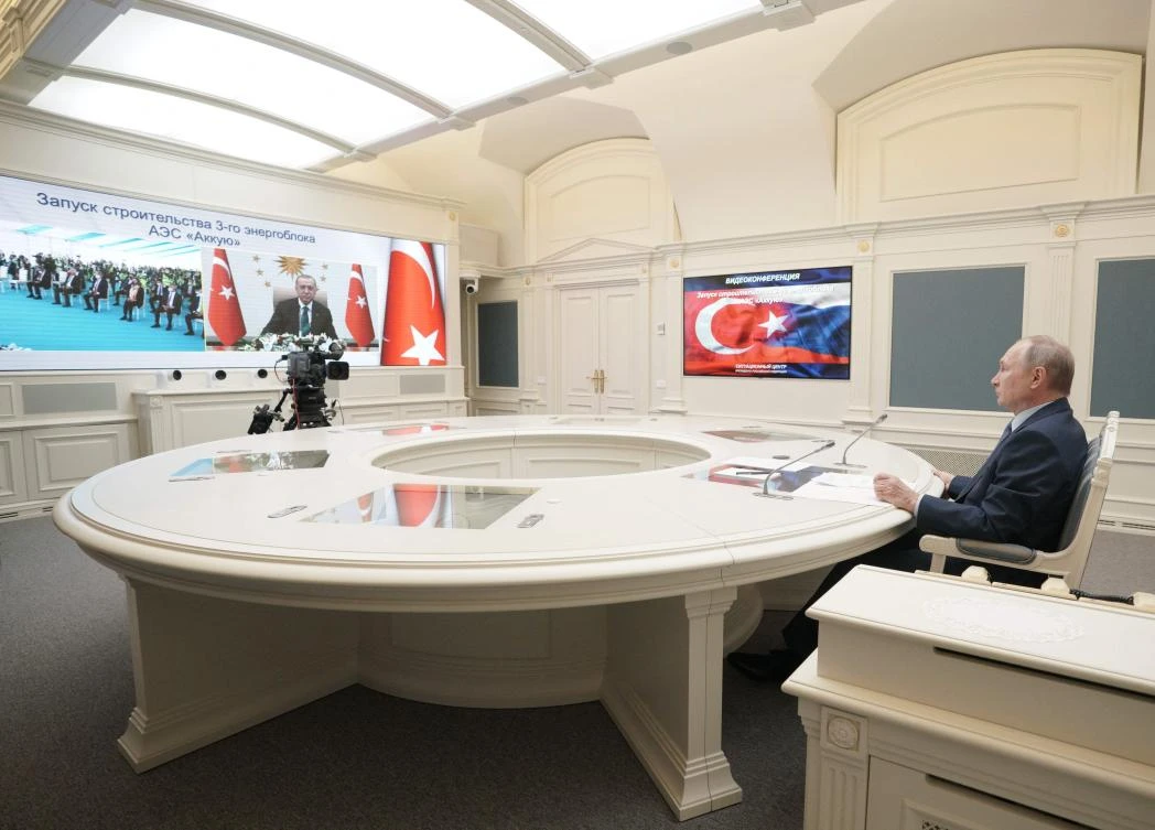 Erdogan, Putin remotely start nuclear reactor construction
