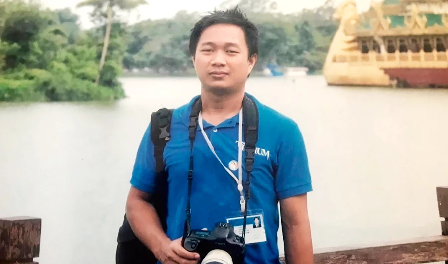This undated family file photo shows Associated Press journalist Thein Zaw in Yangon, Myanmar. (AP)