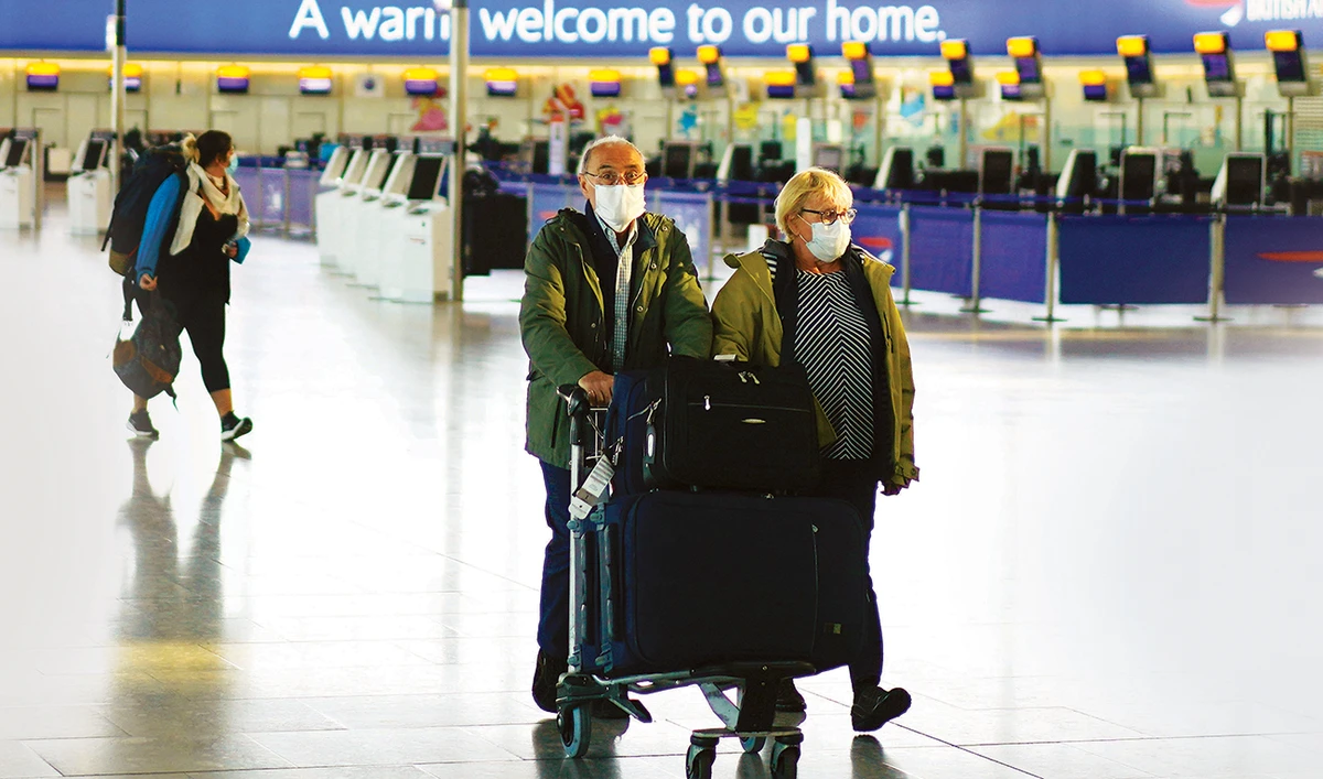 Britain has said any return to travel must be fair and not unduly disadvantage those who have not been vaccinated. It will announce its plans on April 12. (Reuters/File)