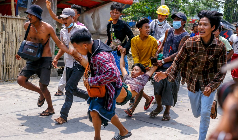 At least 4 people shot dead in Myanmar anti-coup protests