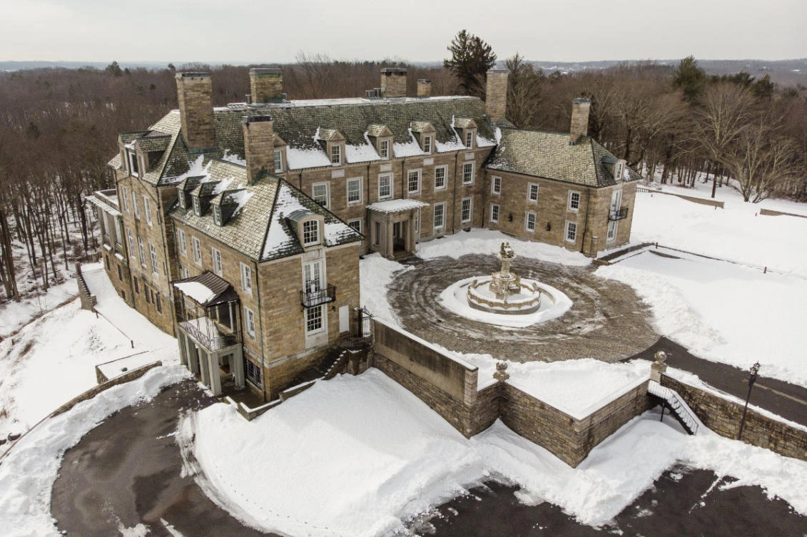 The Seven Springs estate in Mount Kisco, New York, is among the properties of former President Trump that are being scrutinized by Manhattan prosecutors. (AP Photo/John Minchillo, File)