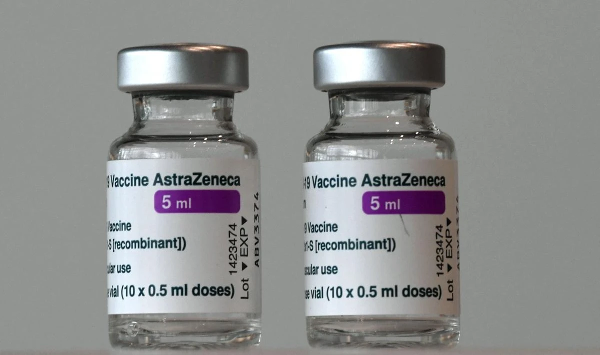 Vials with the AstraZeneca COVID-19 vaccine against the novel coronavirus are pictured at the vaccination center in Nuremberg, Germany (AFP)