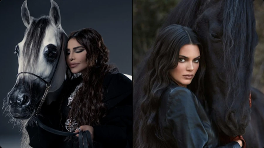 Twitter users horse around as Kendall Jenner appears to imitate Emirati pop star Ahlam