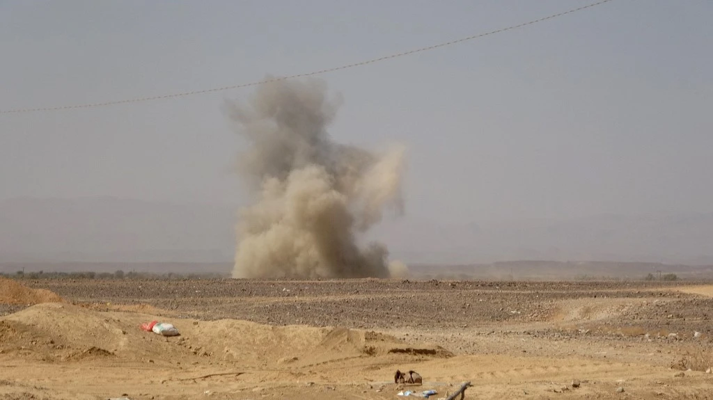 The Arab coalition destroyed a hostile Houthi air defense system on the Marib front on Sunday. (File/AFP)