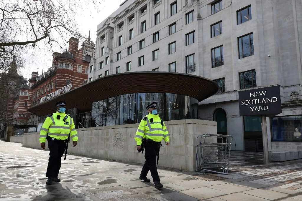 Metropolitan Police said a 53-year-old man was detained on suspicion of possessing an explosive substance. (AFP/File)