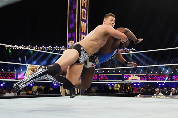 The Miz at last year’s Super ShowDown in Riyadh. (WWE)