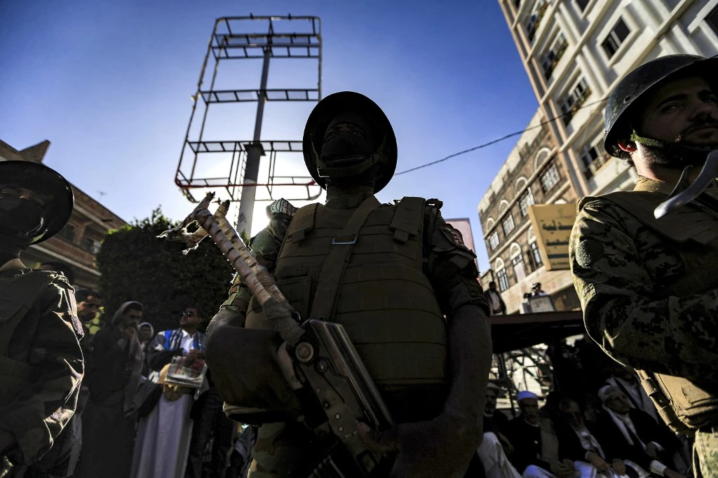 A member of security forces loyal to the Houthi militia pictured on Jan. 25, 2021. (File/AFP)