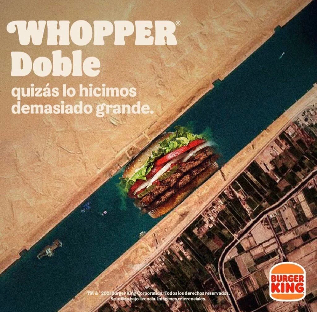 Egyptians fired up after Burger King exploits Suez Canal crisis