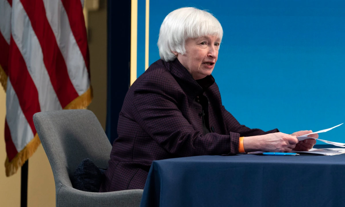 US Treasury Secretary Janet Yellen speaks during a virtual roundtable in Washington to discuss the American Rescue Plan. (AP file photo)