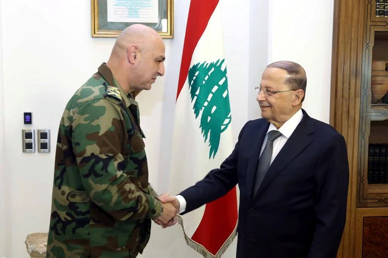 Demonstrators shout slogans during anti-government protests in Jal el-Dib, Lebanon, October 24, 2019. (Reuters)