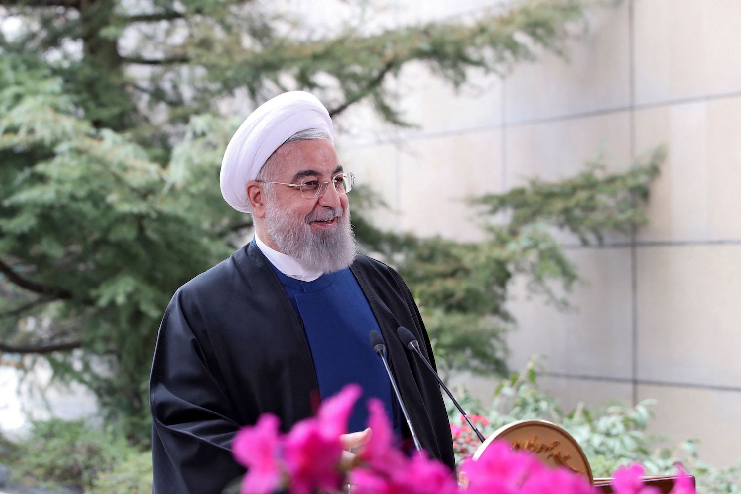 Hassan Rouhani delivers a speech on the occasion of Noruz, the Iranian New Year, in Tehran. (AFP)