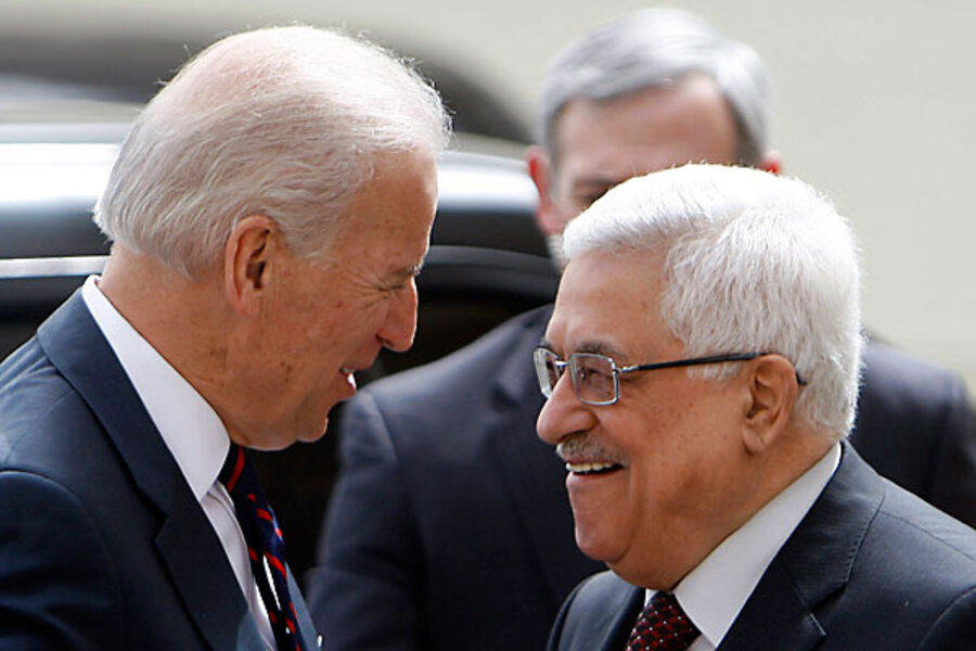 Joe Biden and Mahmoud Abbas. (Reuters)